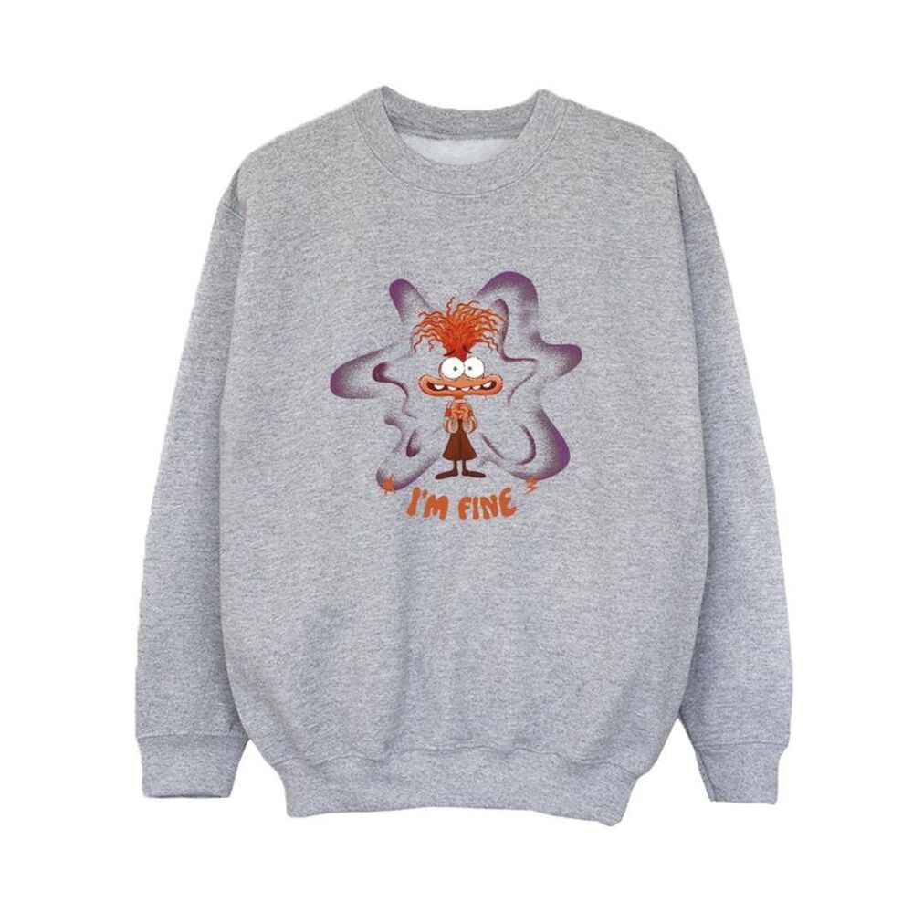 Inside Out 2 Boys I�'m Fine Sweatshirt / Sport Grey